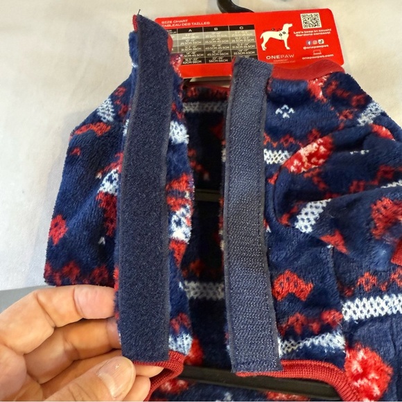 One Paw Holiday Pets' Christmas Fair Isle Pajama / Sweater 1-Piece, Small - Picture 7 of 10